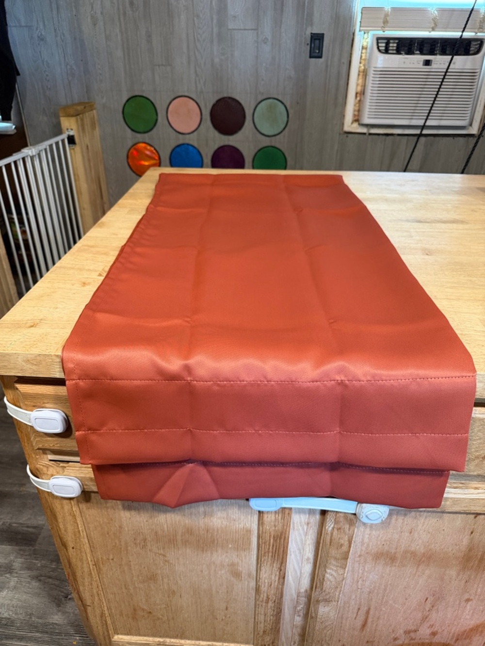 Rust Orange Polyester black out curtain -40x84 (6)